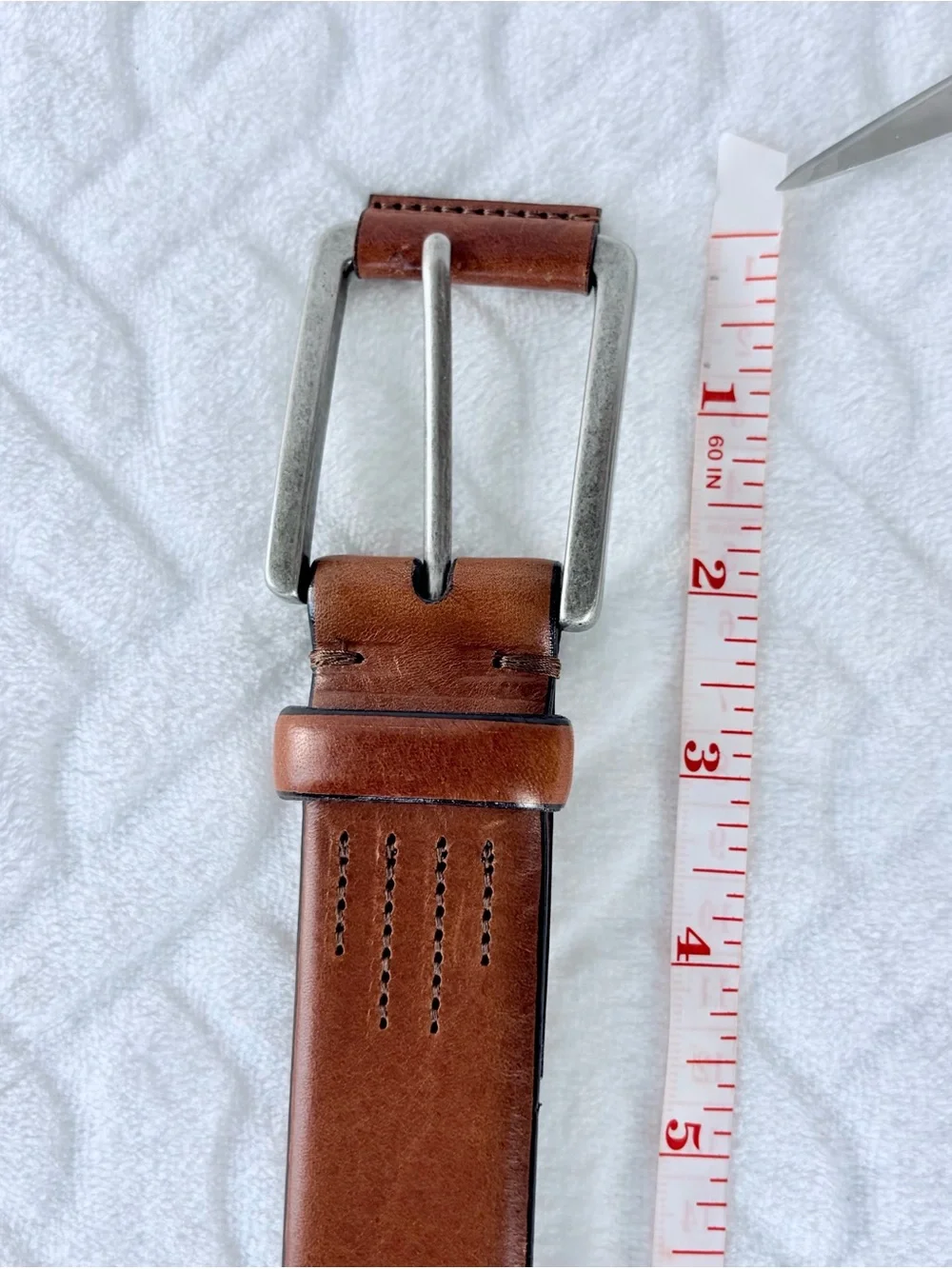 NWT Jos. A. Bank Handmade in Italy Men's Brown Tan Leather Belt Size 42 Classic